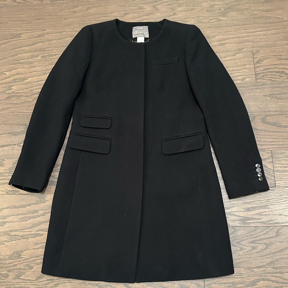 J. Crew Woman’s Double-cloth Symphony Wool Coat Black Size 10